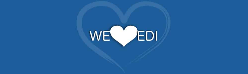 Heart "we love EDI" 